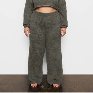 Skims Cozy Knit Wide Leg Pants 4x/5x Juniper NWT